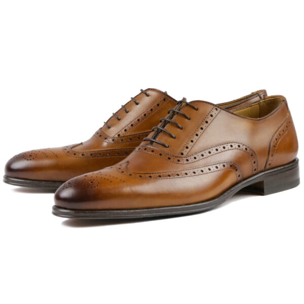 Luxe Tan Leather Brogue