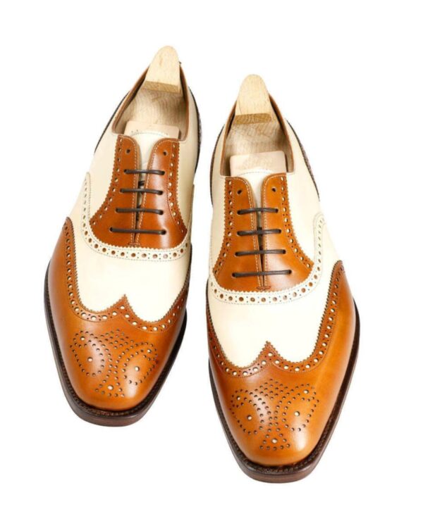 Regal Line Imperial Tan & Cream Spectator Wingtip Oxford